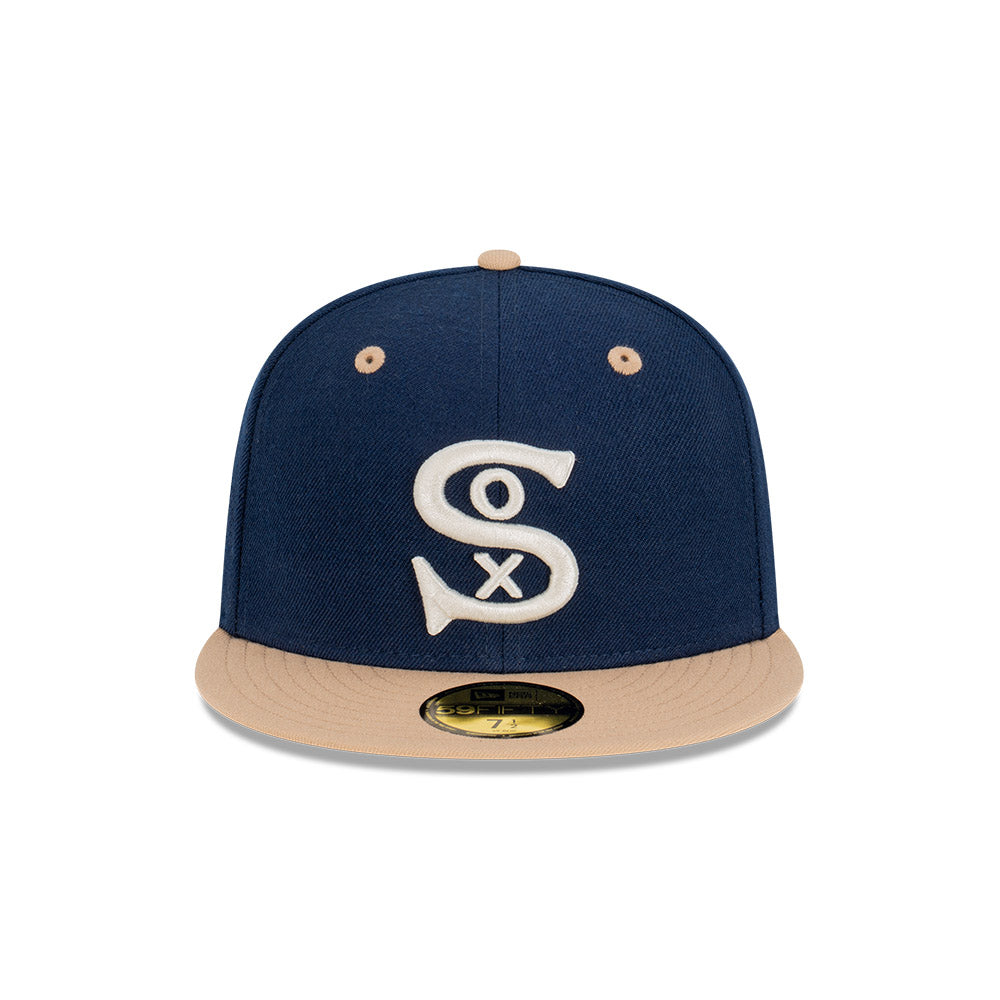 NEC-N50 (New era 5950 ocean khaki chicago white sox fitted hat) 52393970 NEW ERA