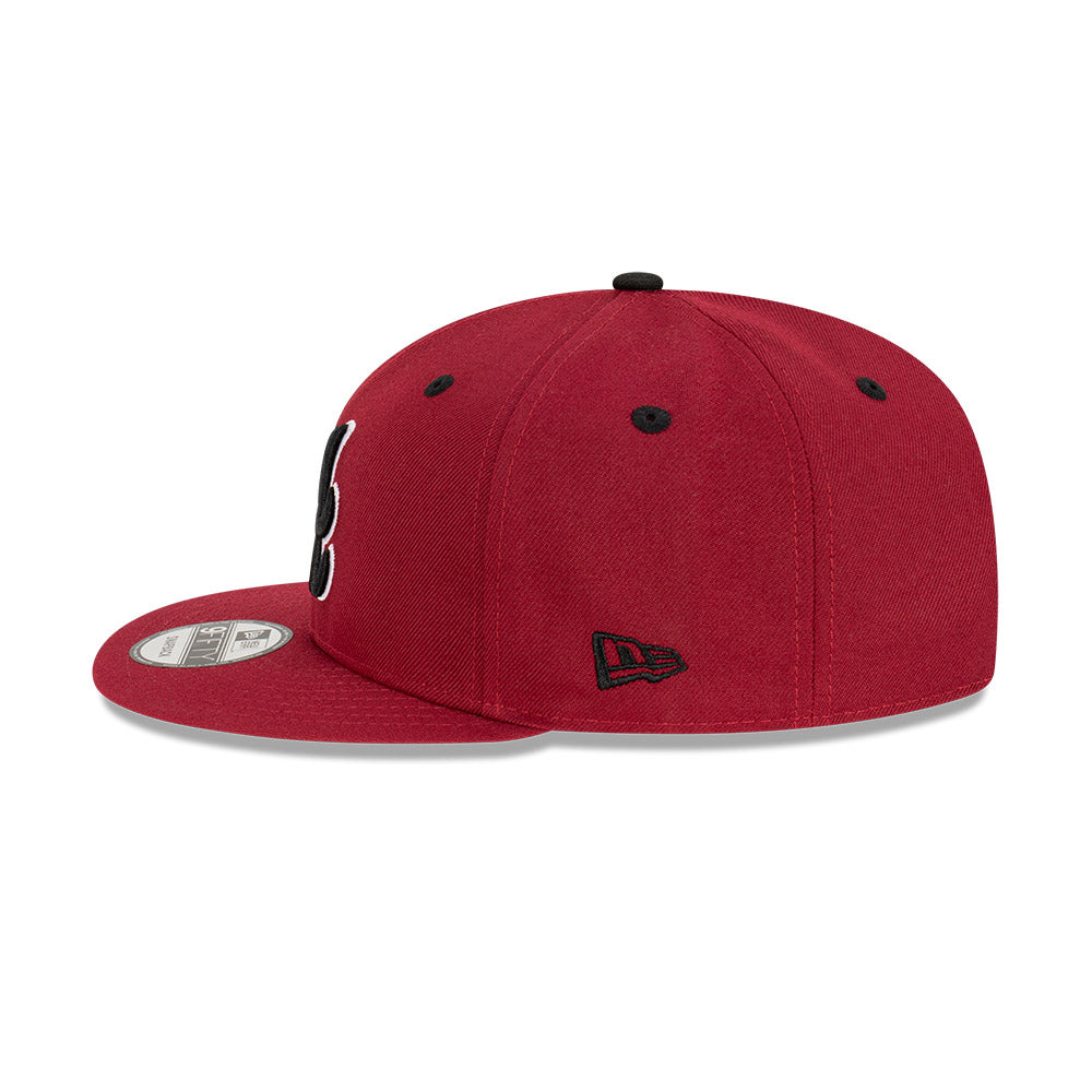 NEC-A50 (New era 950 dark cherry atlanta braves snapback cardinal/black osfm) 42392850 NEW ERA