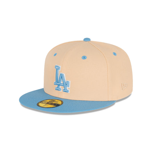 NEC-V52 (New era 5950 ice latte la dodgers fitted hat mango mocha/sky blue) 72393750