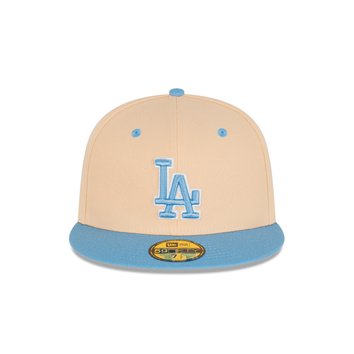 NEC-V52 (New era 5950 ice latte la dodgers fitted hat mango mocha/sky blue) 72393750