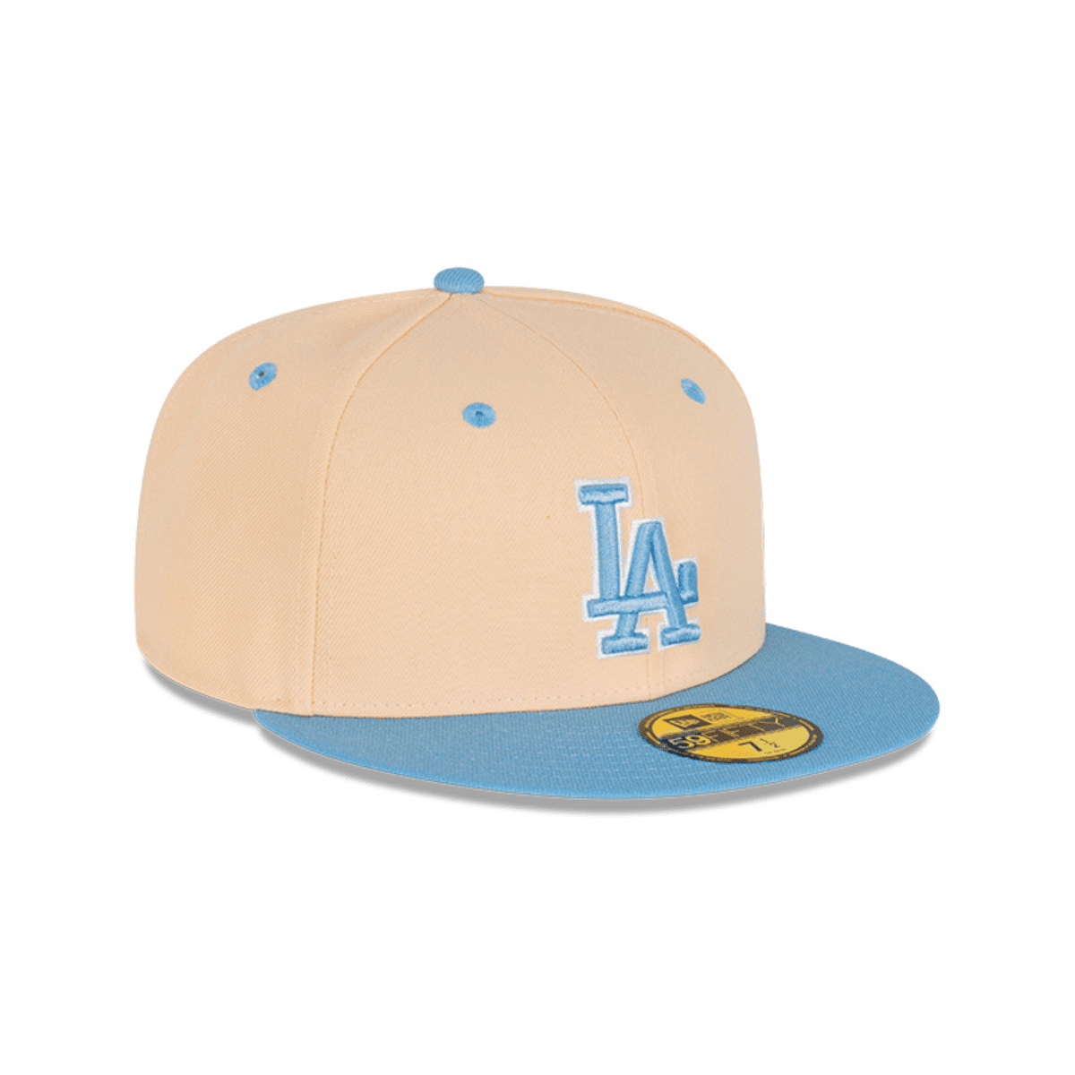 NEC-V52 (New era 5950 ice latte la dodgers fitted hat mango mocha/sky blue) 72393750