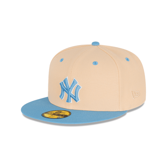 NEC-W52 (New era 5950 ice latte new york yankees fitted hat mango mocha/sky blue) 72393750