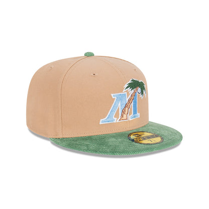NEC-J54 (New era 5950 oasis cord fort myers miracle camel/cilantro green fitted cap) 92393970