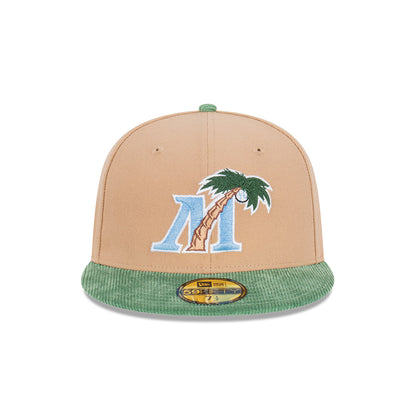 NEC-J54 (New era 5950 oasis cord fort myers miracle camel/cilantro green fitted cap) 92393970