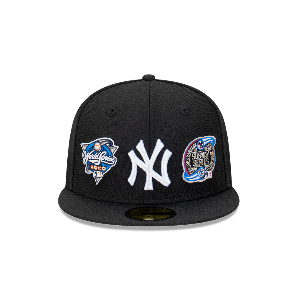 NEC-K56 (New era 5950 subway series new york yankees fitted cap black/chrome/white) 52494190