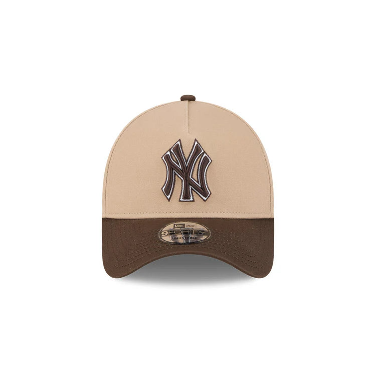 NEC-J64 (New era 940 A frame new york yankees 2 tone camel world series snapback camel walnut/grey UV osfm) 52592670