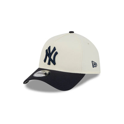 NEC-U63 (New era 940 A frame side script new york yankees chrome/white/navy snapback osfm)