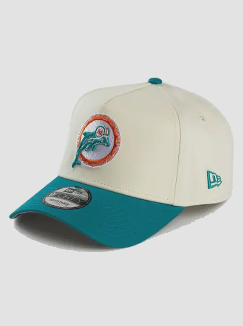 NEC-O64 (New era 940 A frame superbowl 2tone miami dolphins snapback chrome white/official team colours/grey UV osfm) 52592670