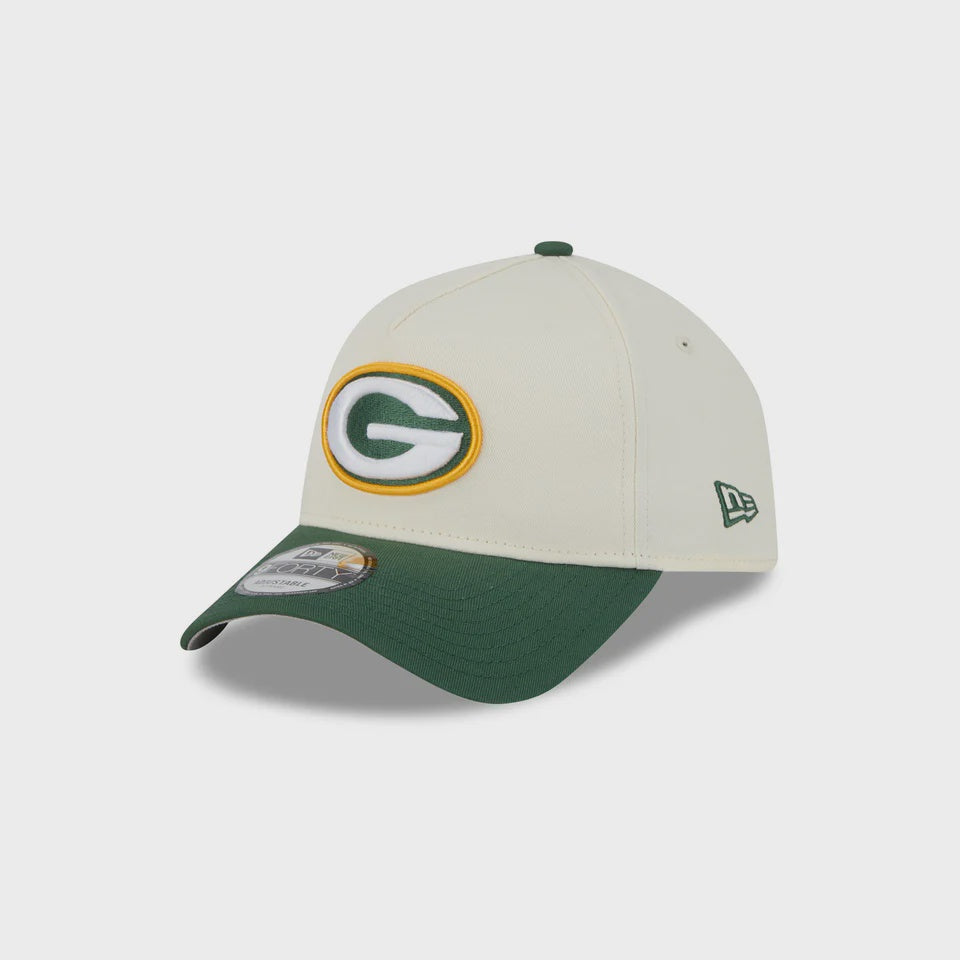 NEC-P64 (New era 940 A frame superbowl 2tone green bay packers snapback chrome white/official team colours/grey UV osfm) 52592670