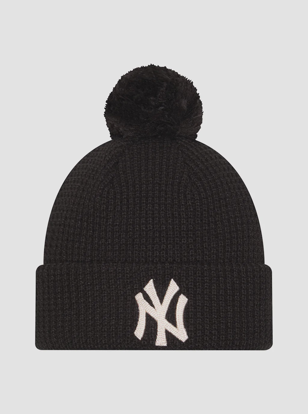 NEC-J69 (New era new york yankees knit waffle chainstitch beanie black osfm) 102591869