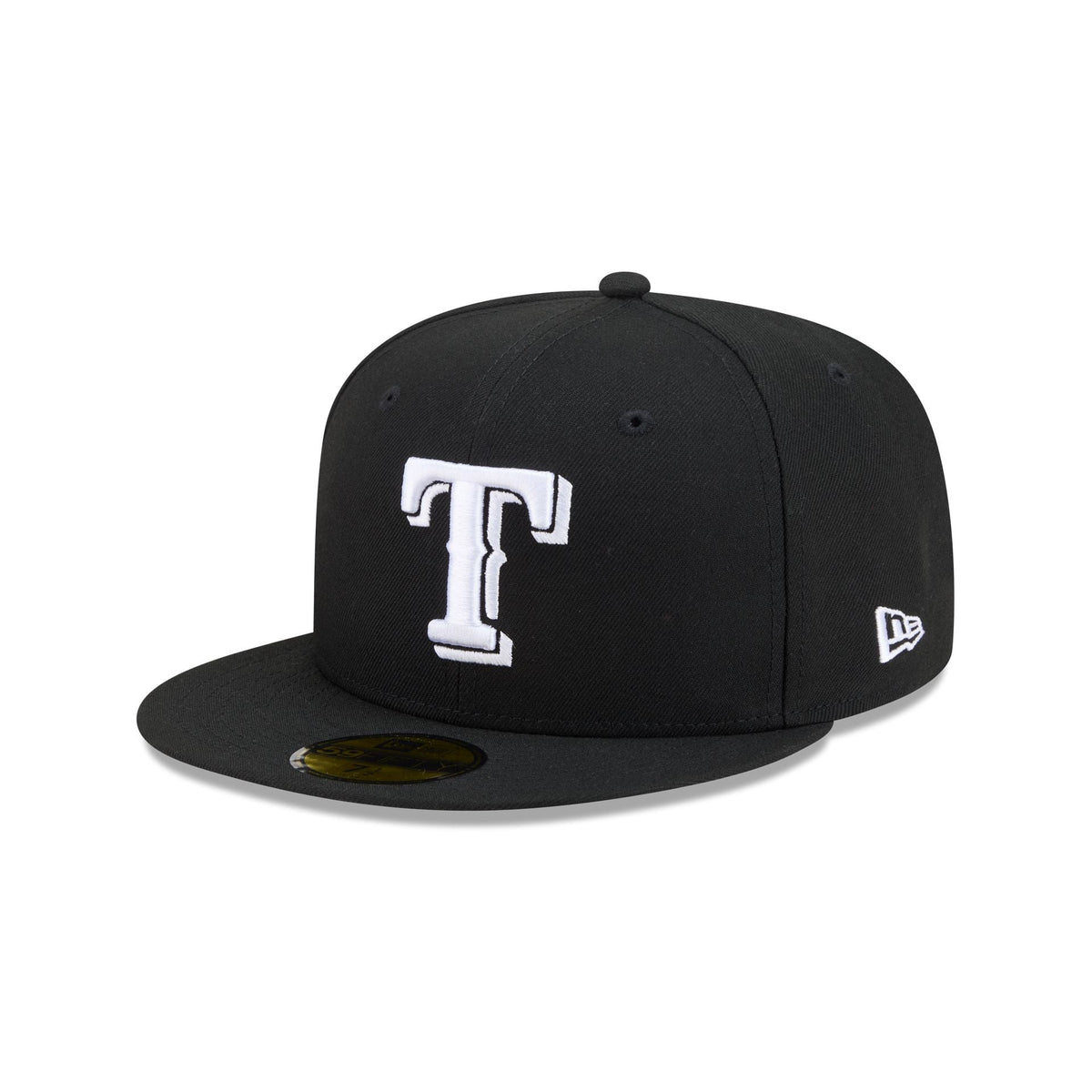NEC-N74 (New era 5950 texas rangers fitted hat black/white) 82693750
