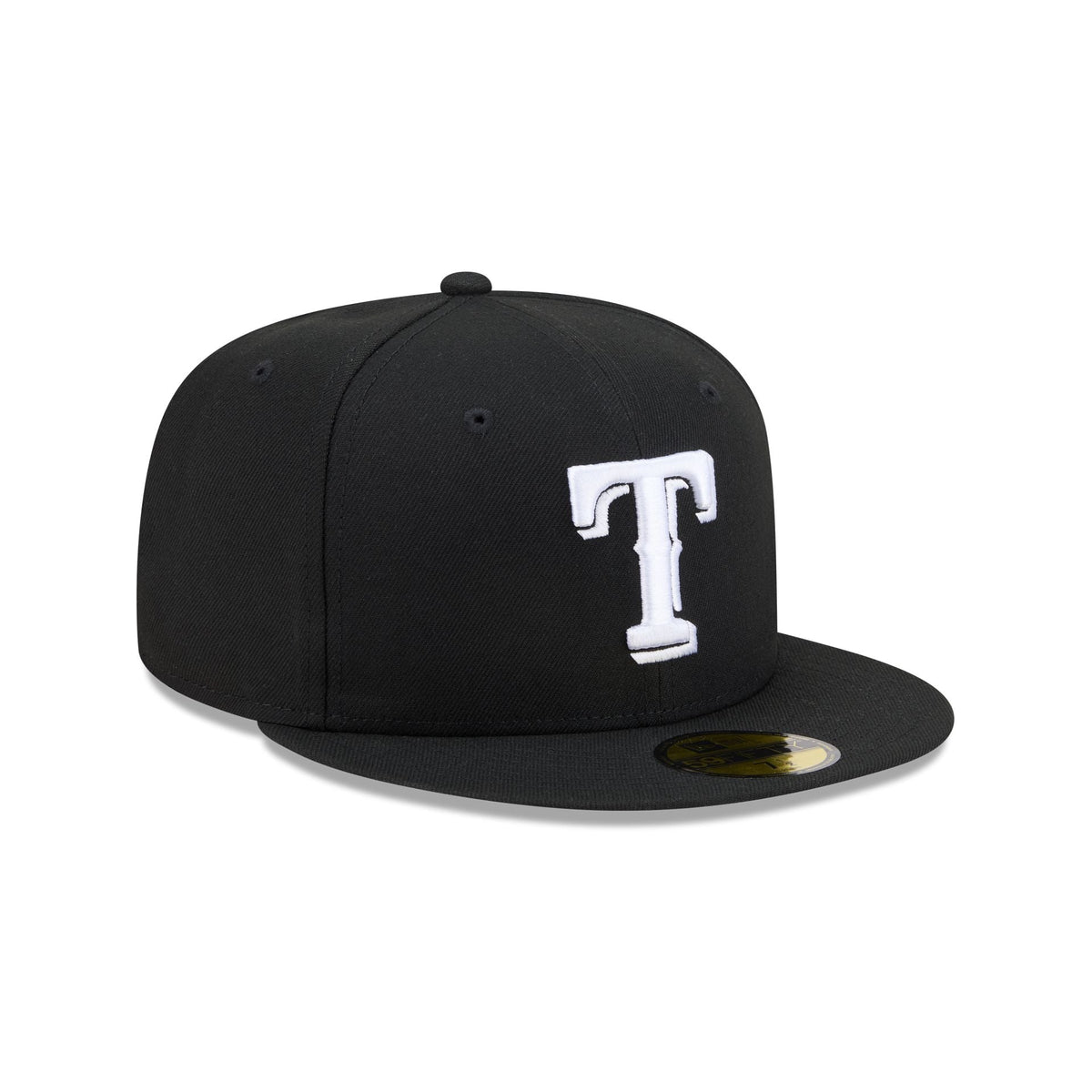 NEC-N74 (New era 5950 texas rangers fitted hat black/white) 82693750