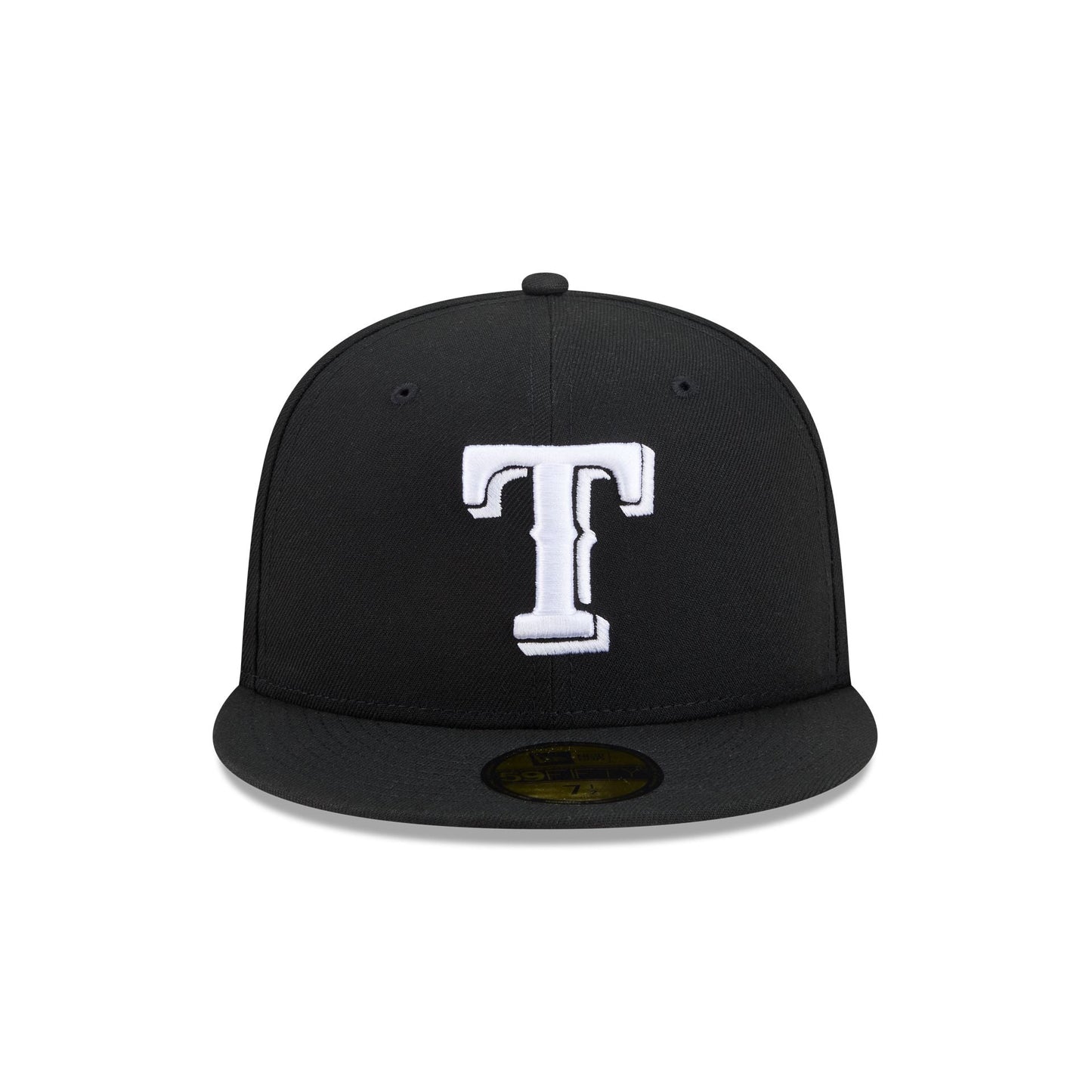 NEC-N74 (New era 5950 texas rangers fitted hat black/white) 82693750