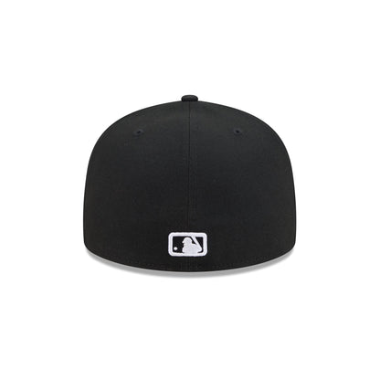 NEC-N74 (New era 5950 texas rangers fitted hat black/white) 82693750