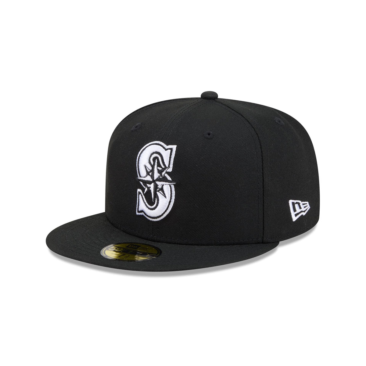 NEC-L74 (New era 5950 seattle mariners fitted hat black/white) 82693750