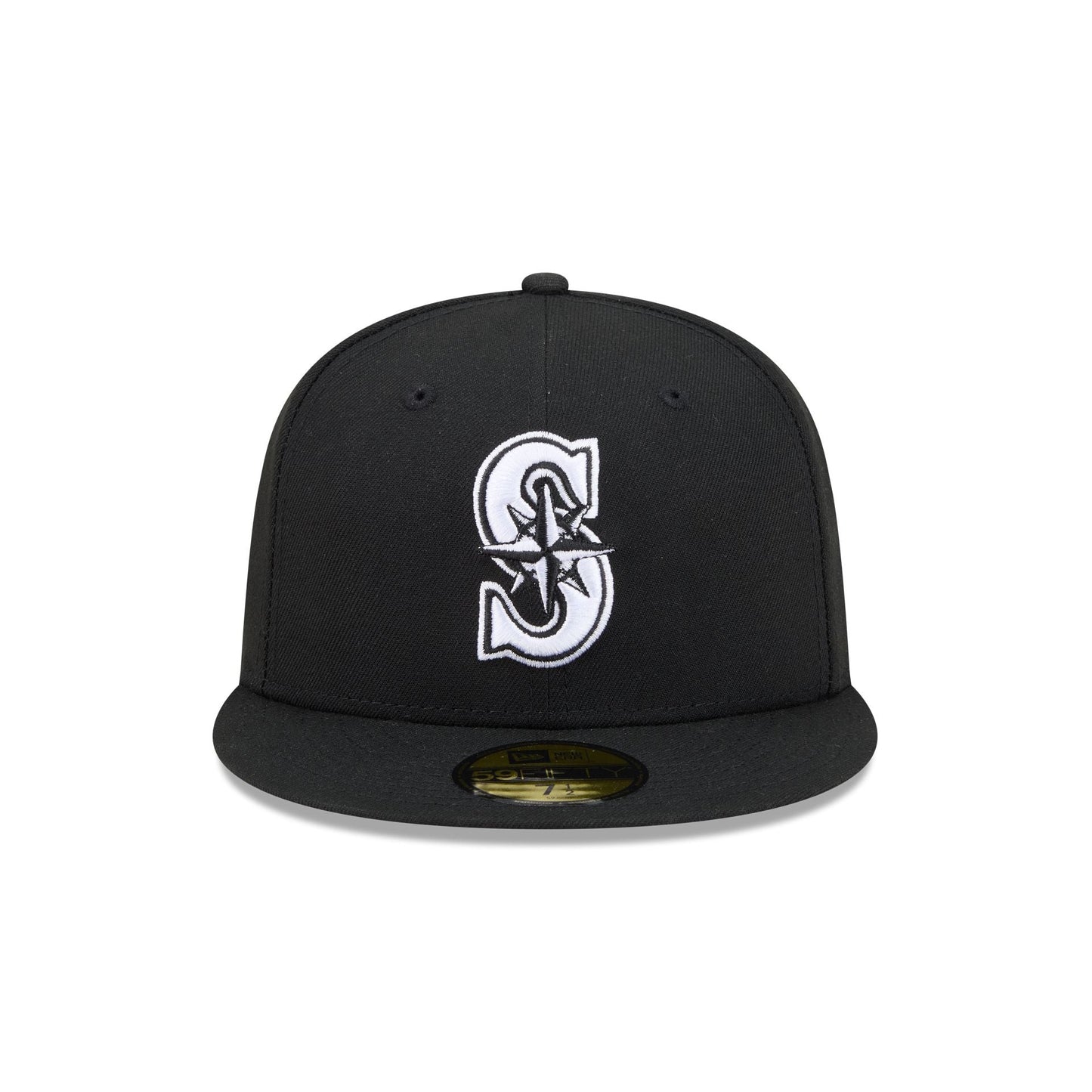 NEC-L74 (New era 5950 seattle mariners fitted hat black/white) 82693750