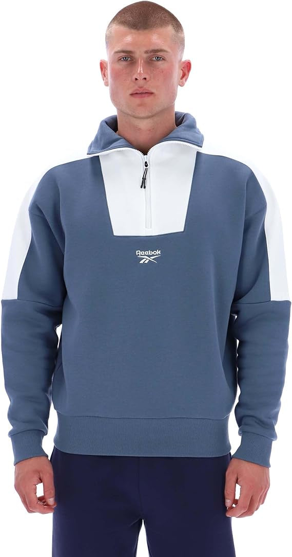 RA-N3 (Reebok retro quarter zip sweatshirt shadow/chalk) 62595627