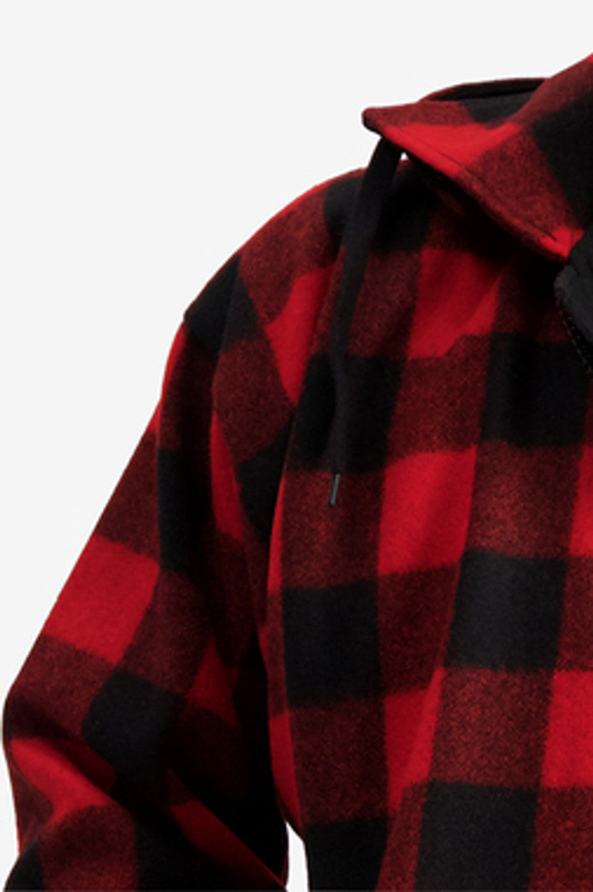 SNA-I (Swanndri check mosgiel wool bushshirt with zip front red/black) 823918095 SWANNDRI