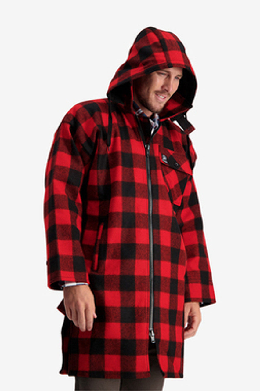 SNA-I (Swanndri check mosgiel wool bushshirt with zip front red/black) 823918095 SWANNDRI