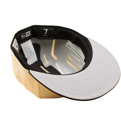 NEC-D71 (New era 5950 new york yankees 09 world series chrome/black fitted hat) 12693970
