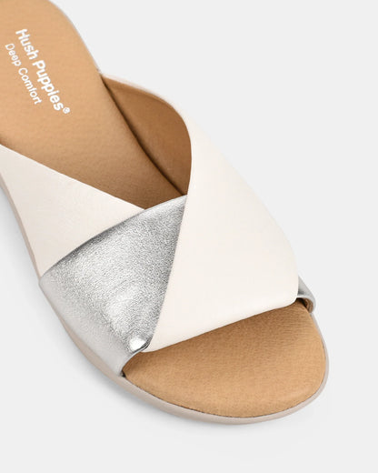 HP-Q4 (Hush puppies nara sandals white/silver) 52694000
