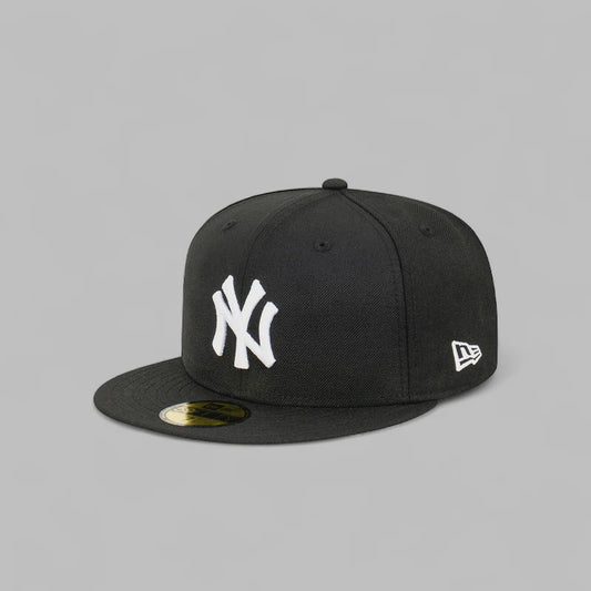 NEC-M65 (New era 5950 new york yankees fitted hat black/white grey UV) 62593750