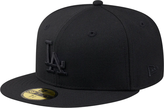 NEC-N65 (New era 5950 los angeles dodgers fitted hat black/black UV) 62593750
