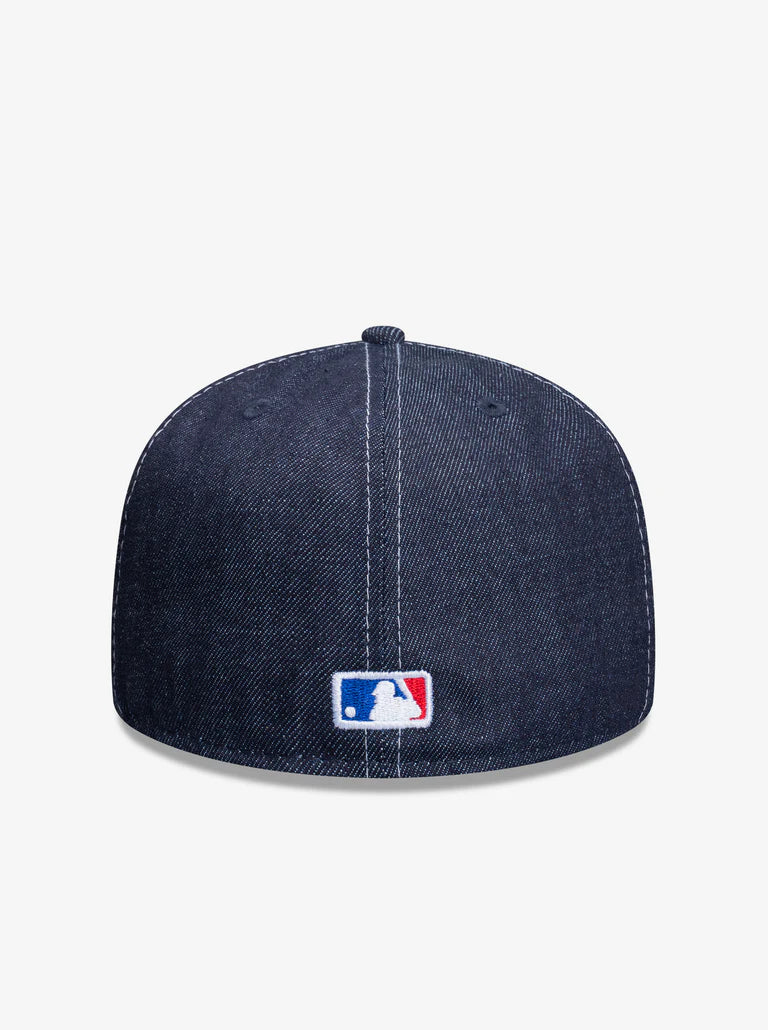 NEC-P73 (New era 5950 new york yankees denim contrast fitted hat grey UV denim/white) 52693970