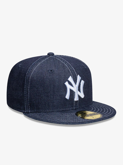 NEC-P73 (New era 5950 new york yankees denim contrast fitted hat grey UV denim/white) 52693970
