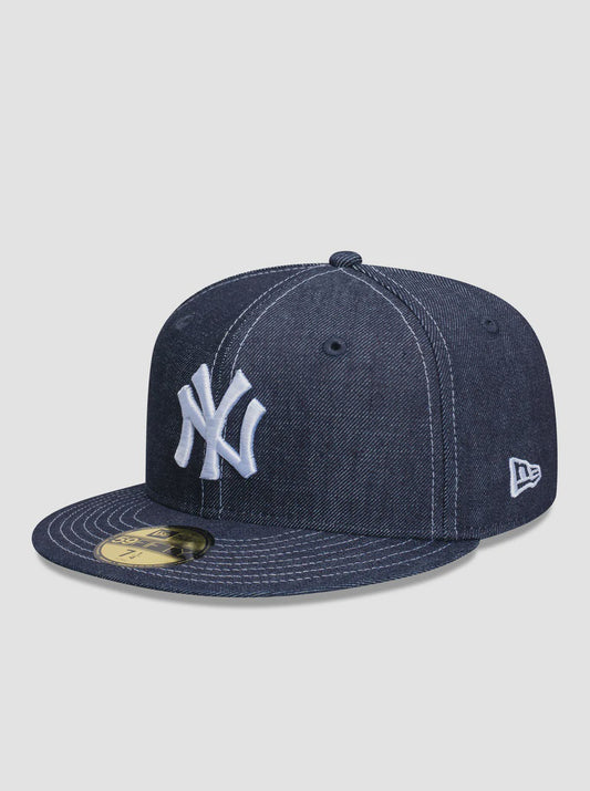 NEC-P73 (New era 5950 new york yankees denim contrast fitted hat grey UV denim/white) 52693970