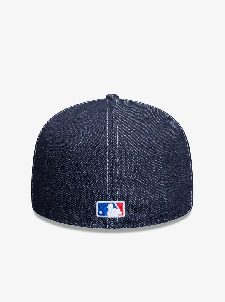 NEC-Q73 (New era 5950 los angeles dodgers denim contrast fitted hat grey UV denim/white) 52693970