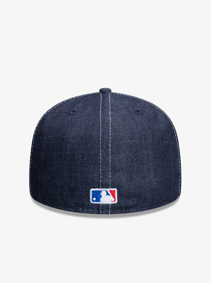 NEC-Q73 (New era 5950 los angeles dodgers denim contrast fitted hat grey UV denim/white) 52693970