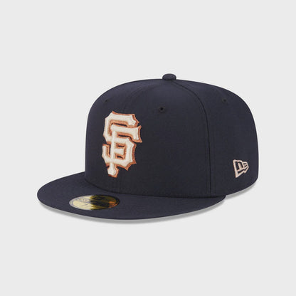 NEC-H71 (New era 5950 seasonal san francisco giants navy/stone fitted hat) 12693970