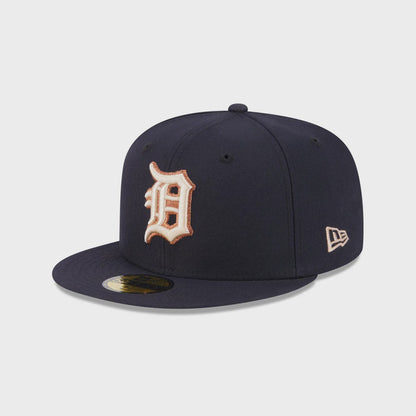NEC-I71 (New era 5950 seasonal detroit tigers navy/stone fitted hat) 12693970
