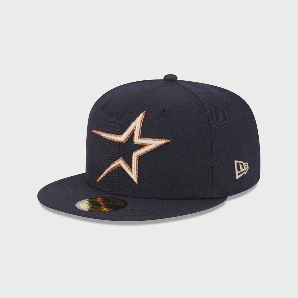 NEC-J71 (New era 5950 seasonal houston astros navy/stone fitted hat) 12693970