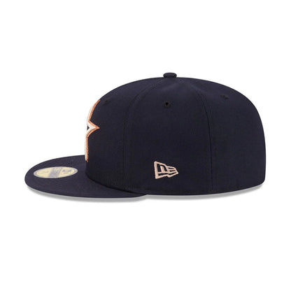 NEC-J71 (New era 5950 seasonal houston astros navy/stone fitted hat) 12693970