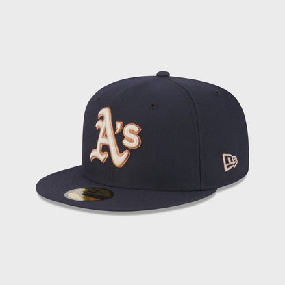 NEC-K71 (New era 5950 seasonal oakland athletics navy/stone fitted hat) 12693970