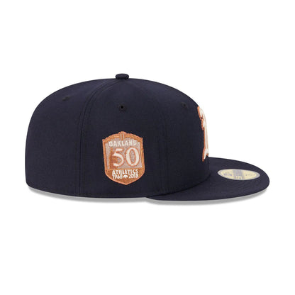 NEC-K71 (New era 5950 seasonal oakland athletics navy/stone fitted hat) 12693970