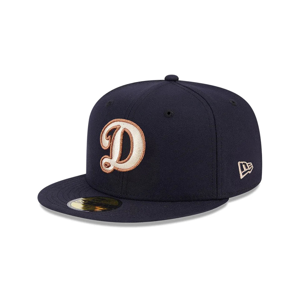 NEC-L71 (New era 5950 seasonal los angeles dodgers navy/stone fitted hat) 12693970