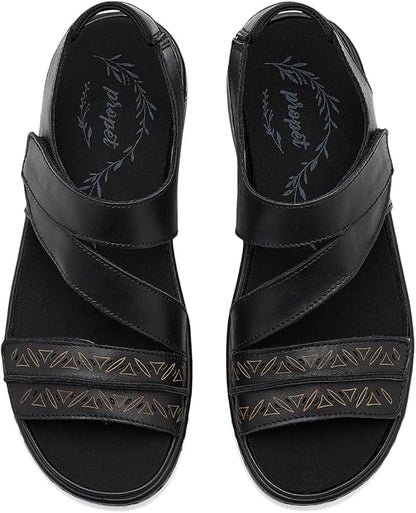 PR-I1 (Propet women's 2E width garnet sandals black) 82698200