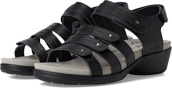PR-K1 (Propet women's ainsley 2E width sandals black) 82697900
