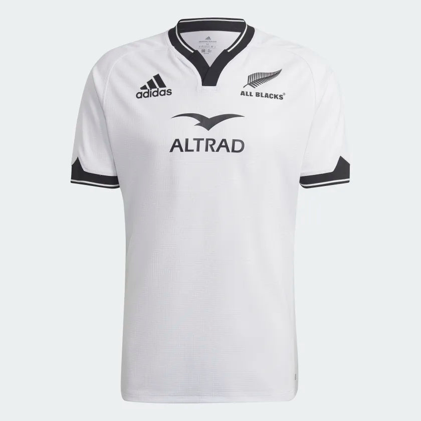 AA-Y20 (Adidas all blacks rugby replica away jersey white/black) 52396820 ADIDAS