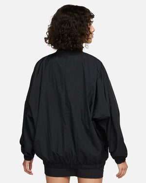 NA-U42 (Nike women nike sports wear essentials woven jacket black/white) 72397289 NIKE