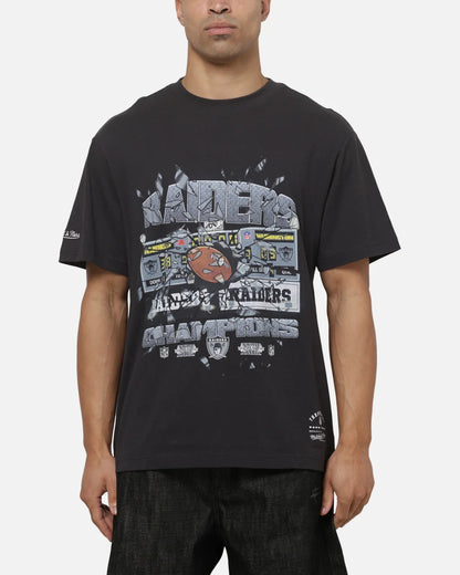 MNA-S53 (Mitchell & ness las vegas raiders smashed scoreboard tee washed black) 92693043