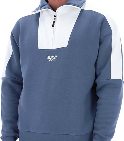 RA-N3 (Reebok retro quarter zip sweatshirt shadow/chalk) 62595627