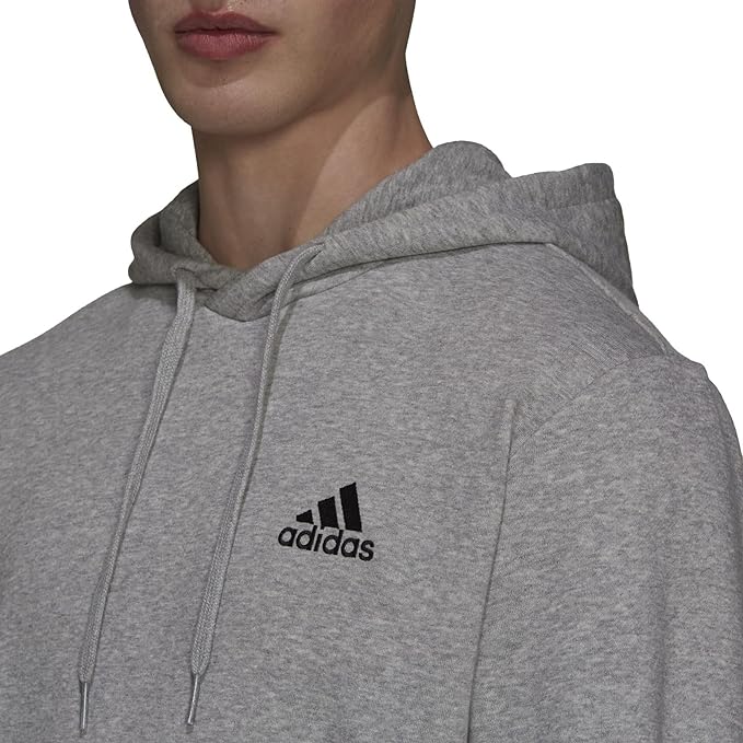 AA-F23 (Adidas essentials feel cozy fleece hoodie medium grey heather/black) 32493610