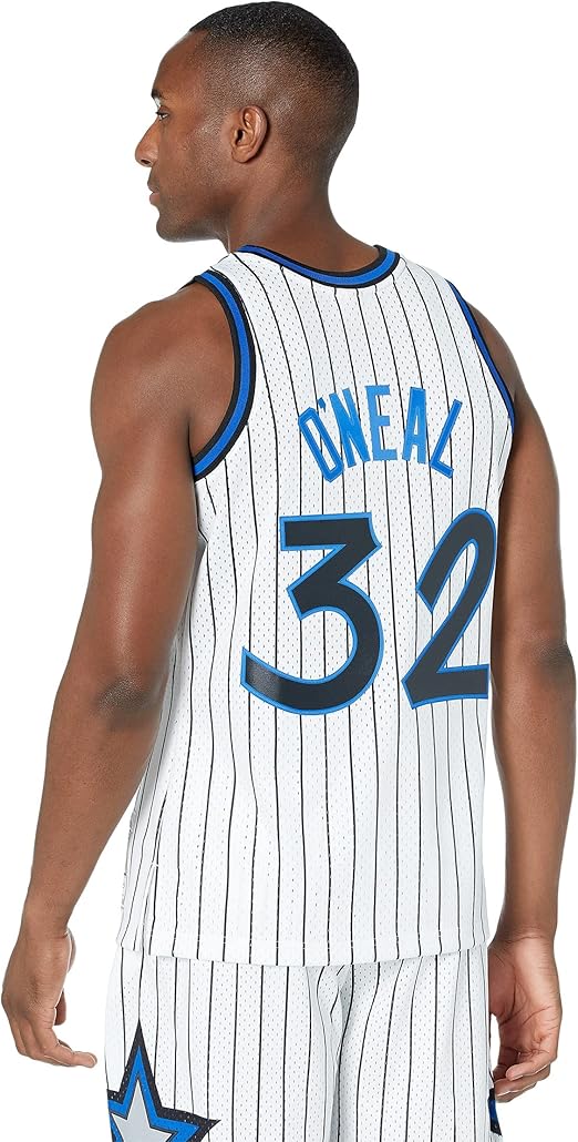 MNA-B45 (Mitchell & ness swingman jersey magic shaquille o'neal 93-94 home white) 72598260