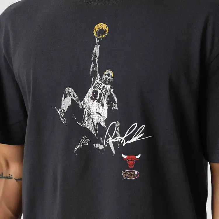 MNA-X50 (Mitchell & ness nba dunk tee chicago bulls dennis rodman washed black) 42693043