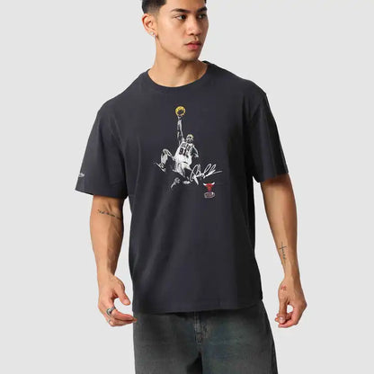 MNA-X50 (Mitchell & ness nba dunk tee chicago bulls dennis rodman washed black) 42693043