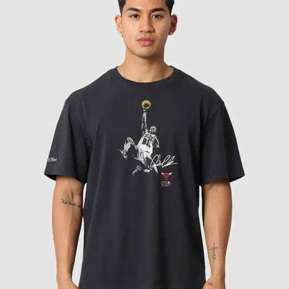 MNA-X50 (Mitchell & ness nba dunk tee chicago bulls dennis rodman washed black) 42693043